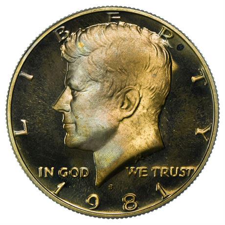 1981-S Type 2 Proof Kennedy Half Dollar (1 of 3)