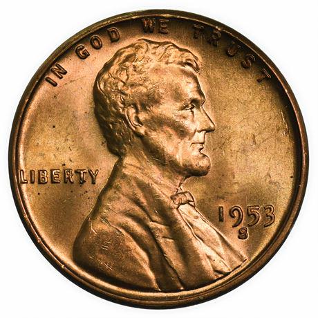 1953-S Lincoln Wheat Cents - High Grade (1 of 2)