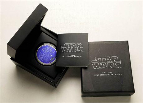 NIUE. 2017 Star Wars YT-1300 Millennium Falcon Two (1 of 3)