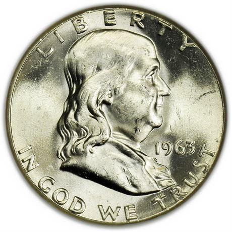 1963 Franklin Half Dollar NGC MS-64 (1 of 3)