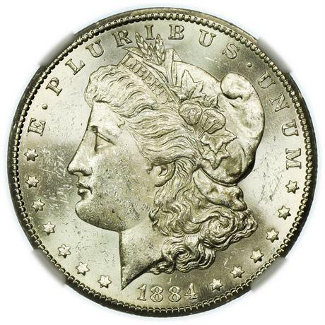 1884-CC Morgan Dollar NGC MS-61 (1 of 3)