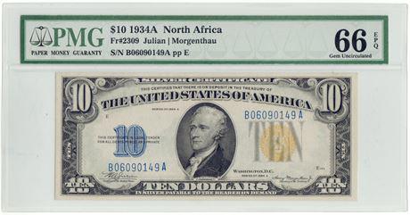 Fr.2309 1934A $10 North Africa Emergency Silver (1 of 3)