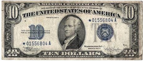 Fr.1704* 1934-C $10 Silver Certificate Star Note (1 of 2)