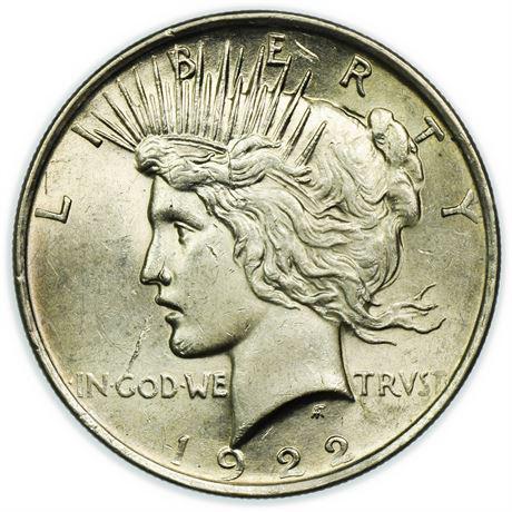 1922 Peace Dollar: 1922 Peace Dollar Estimate: $35