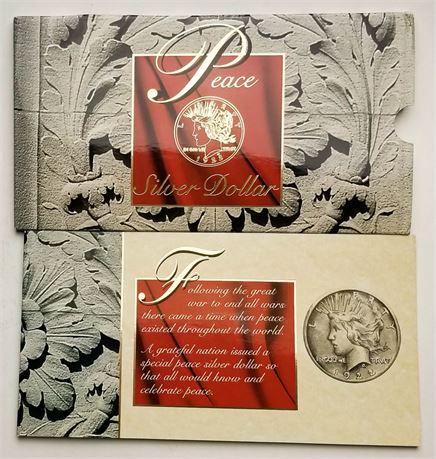 1922 Silver Peace Dollar Set: 1922 Silver Peace Dollar Set Estimate: $50