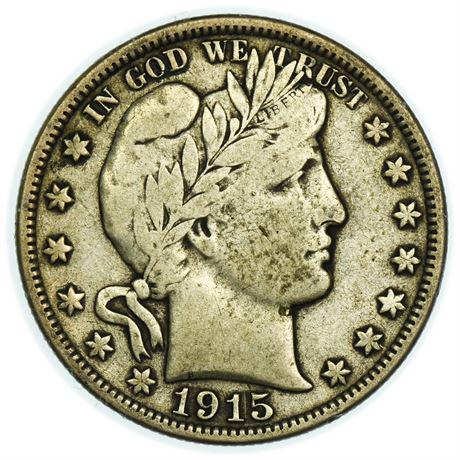 1915-D Barber Half Dollar (1 of 2)