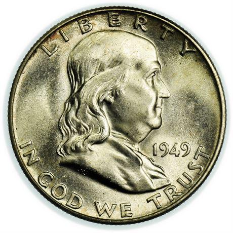 1949 Franklin Half Dollar FBL (1 of 2)