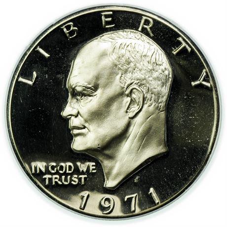 1971-S Proof Eisenhower Dollar PCGS PR-69 DCAM Silver (1 of 3)