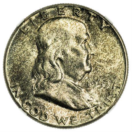1955 Franklin Half Dollar NGC MS-66 FBL (1 of 5)