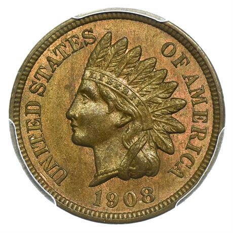 1908-S Indian Head Cent PCGS MS-63 BN (1 of 4)