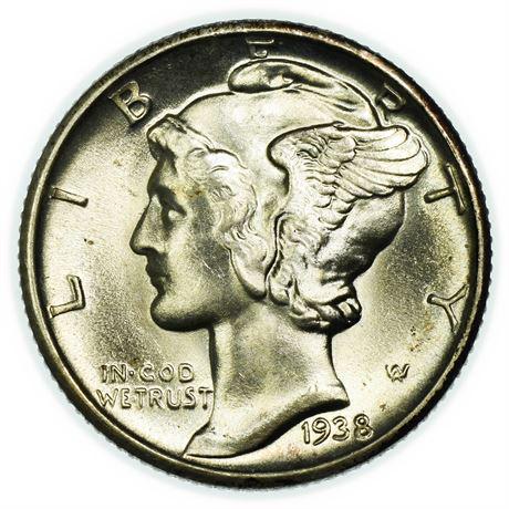 1938-D Mercury Dime FSB (1 of 2)