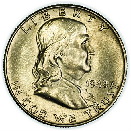 1948 Franklin Half Dollar FBL (1 of 2)