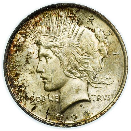 1922 Peace Dollar: 1922 Peace Dollar Estimate: $45