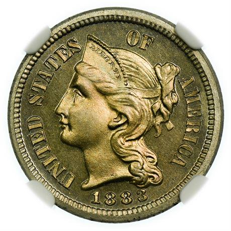 1883 Proof Nickel Three Cent NGC PF-65 (1 of 4)