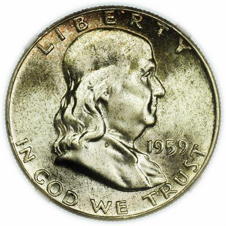 1959 Franklin Half Dollar NGC MS-65 (1 of 4)