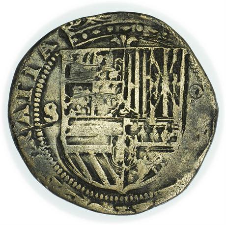 SPAIN, Reino de Espana. 1556- 1598 AD AR Four Reales (1 of 2)