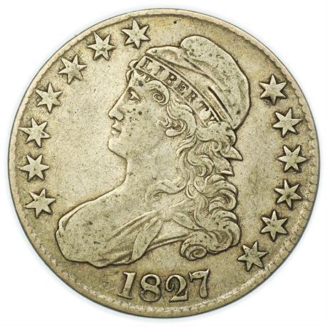 1827 Square Base 2 Capped Bust Half Dollar (1 of 2)