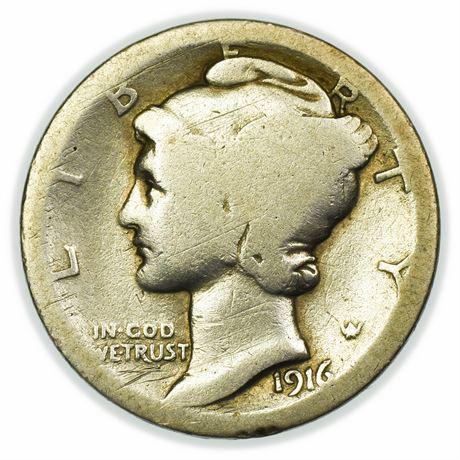 1916-D Mercury Dime (1 of 2)