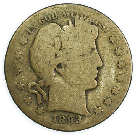 1893-S Barber Half Dollar (1 of 2)