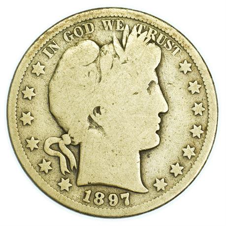 1897-S Barber Half Dollar (1 of 2)