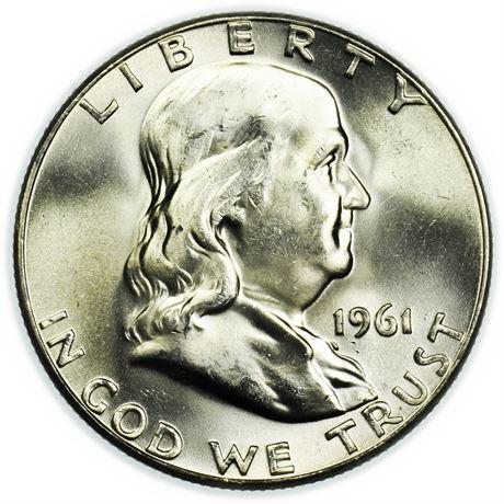 1961 Franklin Half Dollar: 1961 Franklin Half Dollar Estimate: $35
