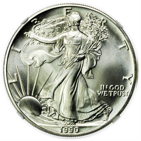 1990 Silver Eagle NGC MS-69 (1 of 3)