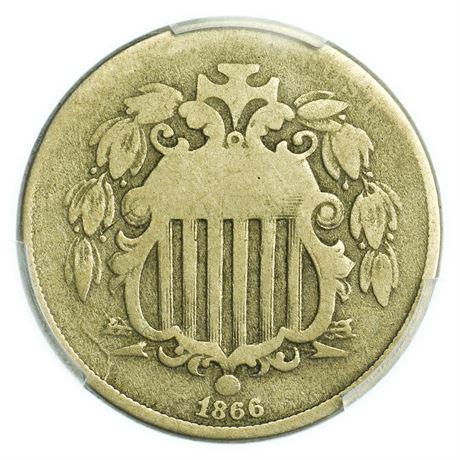1866 Shield Nickel Rays PCGS AG-03 (1 of 3)