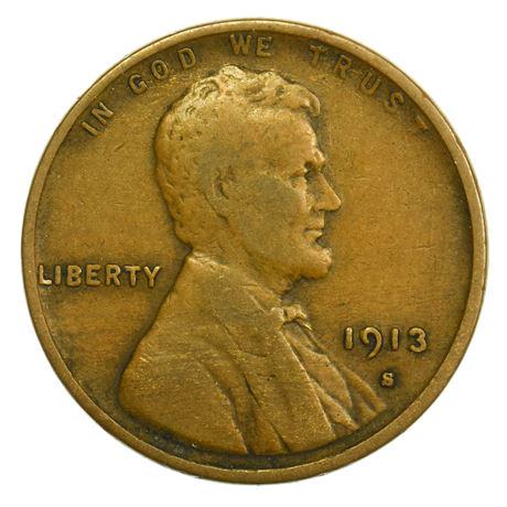 1913-S Lincoln Wheat Cent (1 of 2)