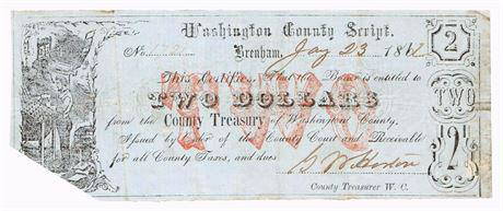 1862 $2 Obsolete Note, Texas: 1862 $2 Obsolete Note, TexasEstimate: $150