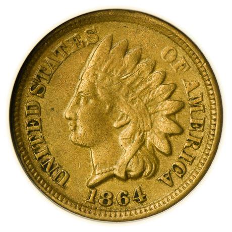 1864 CuNi Indian Head Cent ANACS VF-30 Details Cleaned (1 of 3)