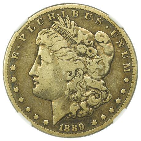 1889-CC Morgan Dollar NGC F-15 CAC (1 of 3)