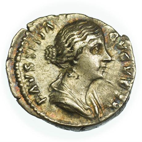 Ancient. Roman Empire 147-75 AD Faustina II Denarius (1 of 2)
