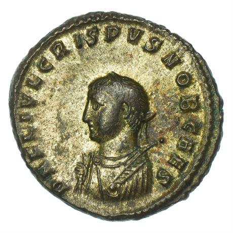 Ancient. Roman Empire 316-326 AD Crispus AE Follis (1 of 2)