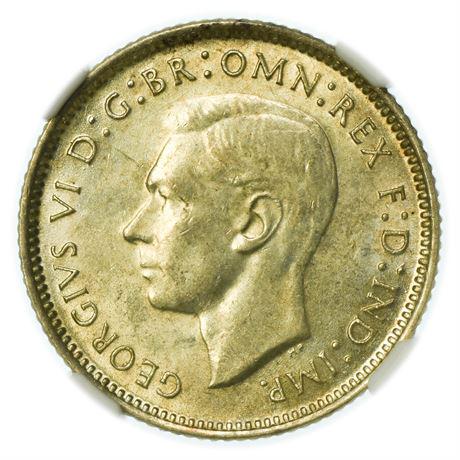 Australia 1940 Sixpence NGC MS-62 (1 of 3)