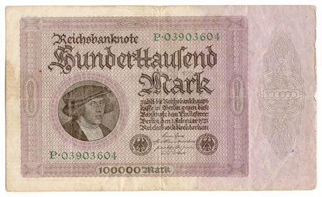 Germany P#83a 1923 100,000 Mark Note (1 of 2)