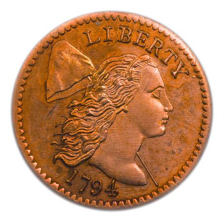 Uniface Restrike 1794  Large Cent (1 of 2)