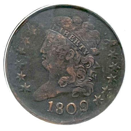 1809 Classic Head Half Cent ANACS VF-20 Details (1 of 4)
