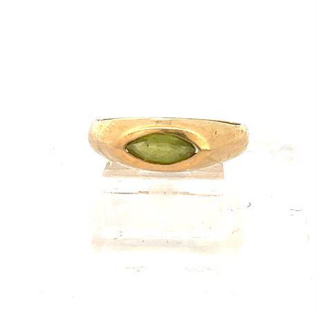 14kt Yellow Gold Ring with Marquise Peridot Size 6 1/2 3g 6246.04 (1 of 5)
