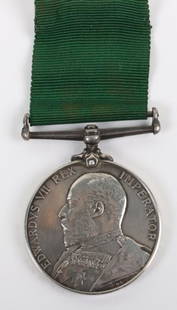 Edward VII Volunteer Force Long Service Medal 1st Volunteer Battalion Somerset Light Infantry: Edward VII Volunteer Force Long Service Medal 1st Volunteer Battalion Somerset Light Infantry, fine example with impressed naming, “1281 PTE W STEPHENS 1ST V.B SOMERSET LI”. Medal with