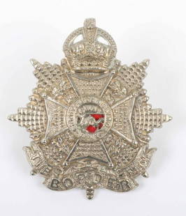 Scarce Small Pattern Border Regiment Cap Badge: Scarce Small Pattern Border Regiment Cap Badge, other ranks white metal example with two lug fittings to the reverse.