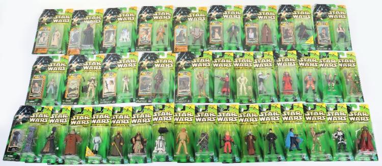 Quantity of Hasbro Star Wars Power of The Jedi Action Figures: Quantity of Hasbro Star Wars Power of The Jedi Action Figures, Collection 1 & 2 issued 2002 including: BoShek, Gungan Warrior, Sandtrooper, X Wing Pilot, Lando Calrissian Bespin escape, Teebo, Chewbac