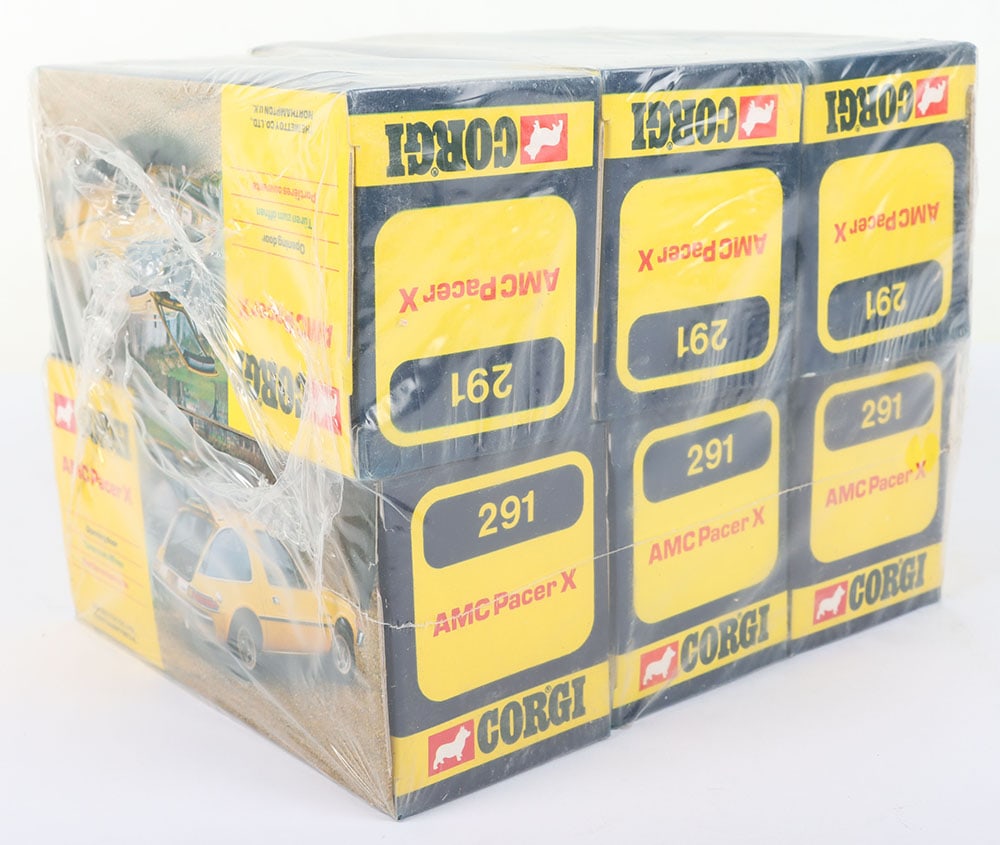 Corgi Trade Pack of six 291 AMC Pacer X Cars: Corgi Trade Pack of six 291 AMC Pacer X Cars, in mint boxed factory shrink wrap condition.