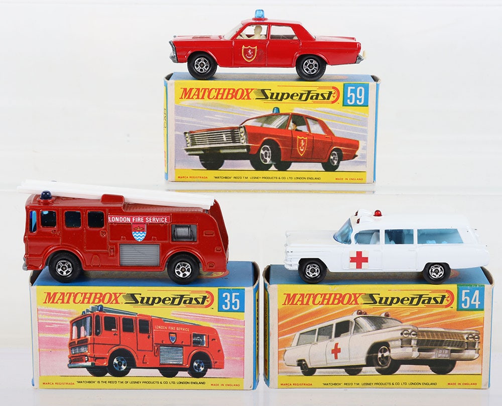 Three Boxed Matchbox Lesney Superfast Emergency Models (1 of 2)