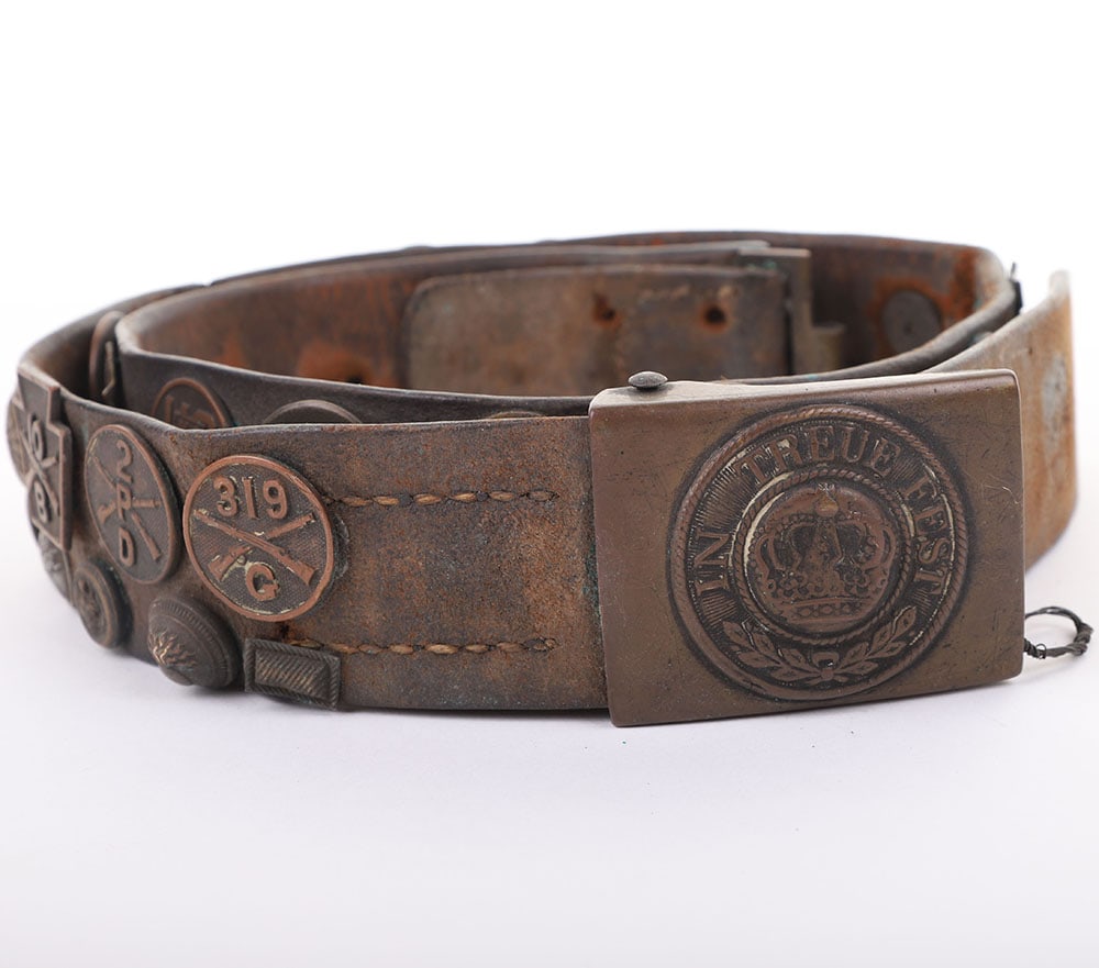 Wyatt Earp WWI German hate belt: Wyatt Earp WWI German hate belt, brought back by John Flood, Wyatt Earp's personal secretary, Ex. Gilchriese Wyatt Earp Museum Tombstone.