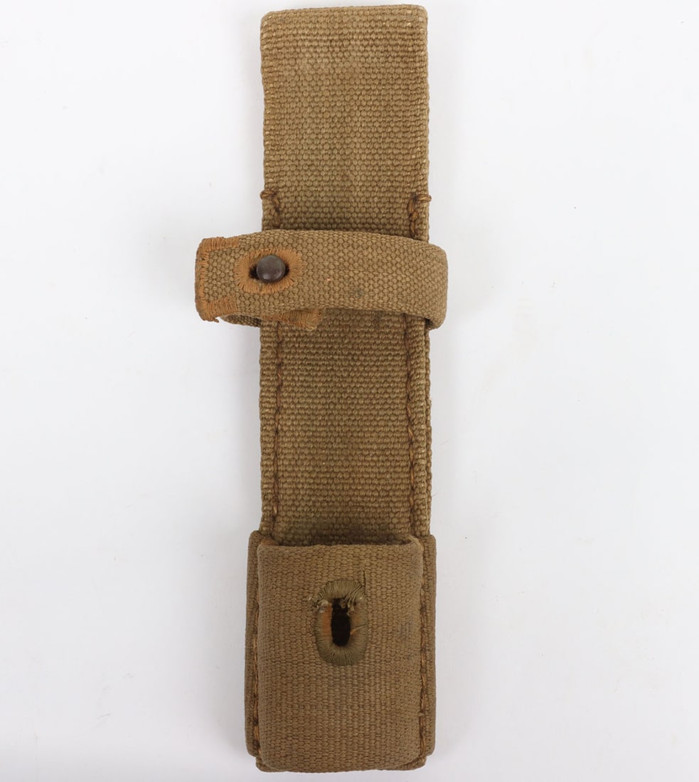 WW2 German K98 Tropical Bayonet Frog: WW2 German K98 Tropical Bayonet Frog, webbing, Afrikakorps issue. Unmarked and in very good condition.