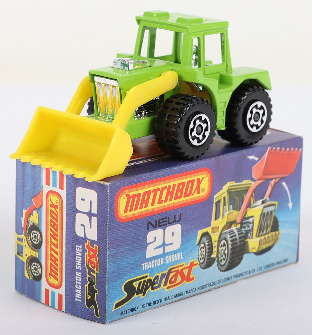 Matchbox Lesney Superfast MB-29 Tractor Shovel with LIME GREEN body (1 of 5)