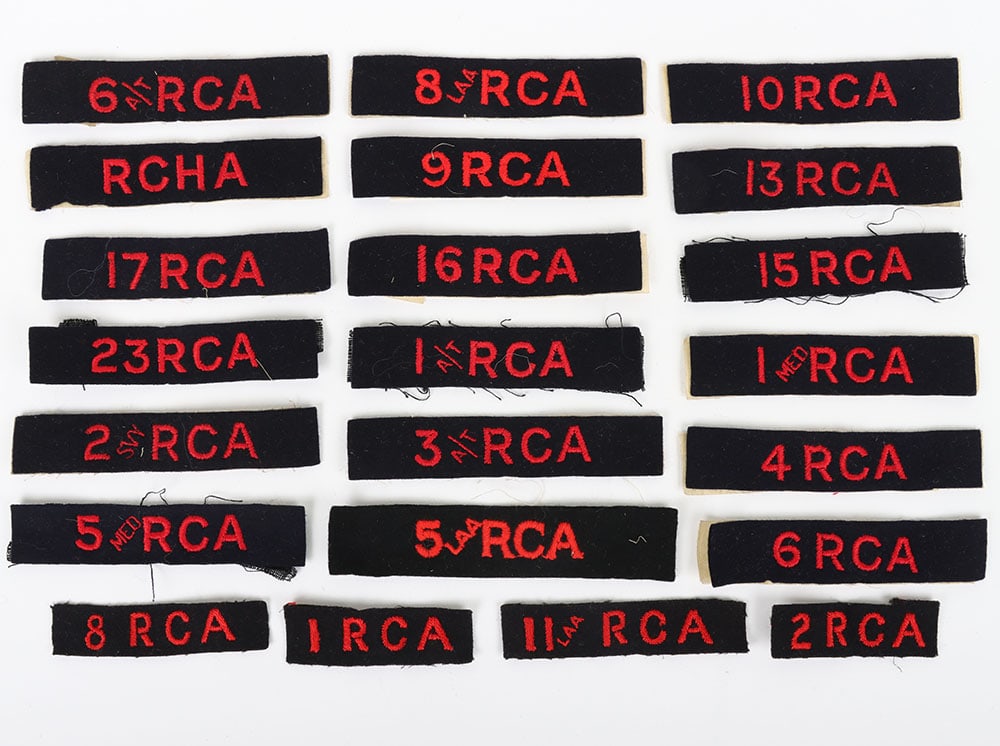 Assortment of Royal Canadian Artillery flashes (1 of 2)