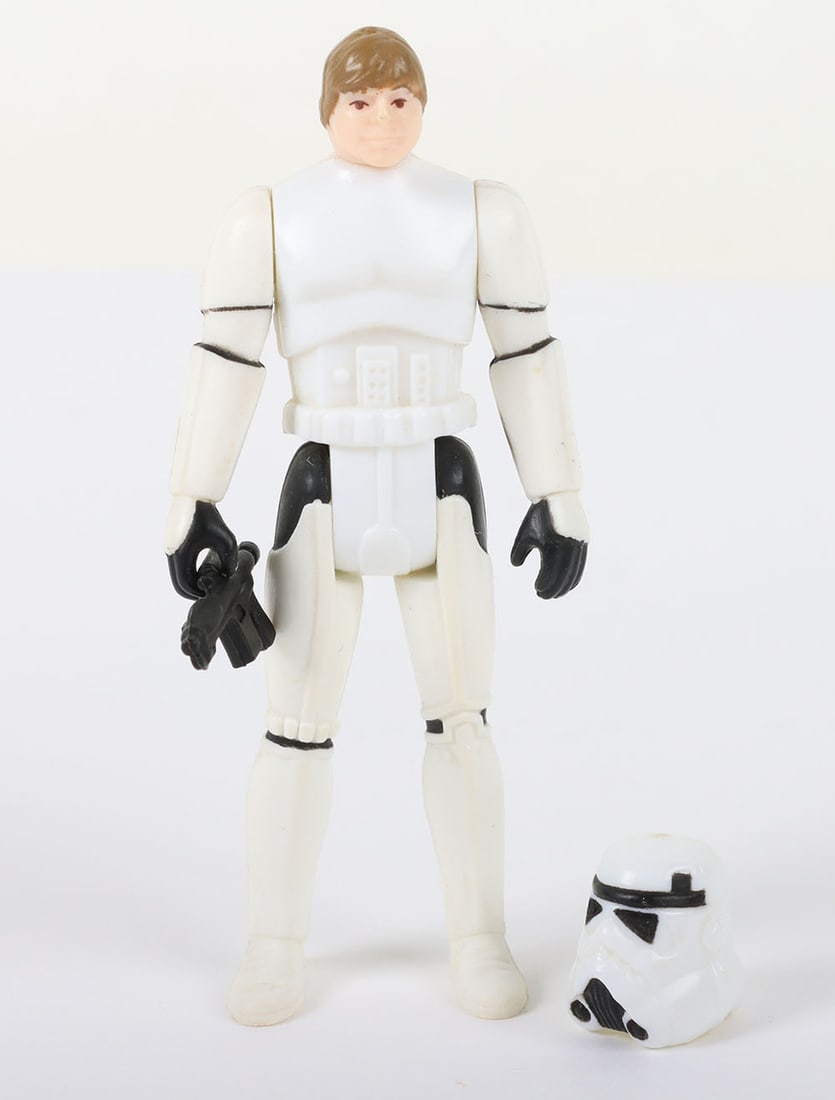 Vintage Star Wars Luke Skywalker Stormtrooper loose complete with authenticated Rare Solid Black (1 of 5)