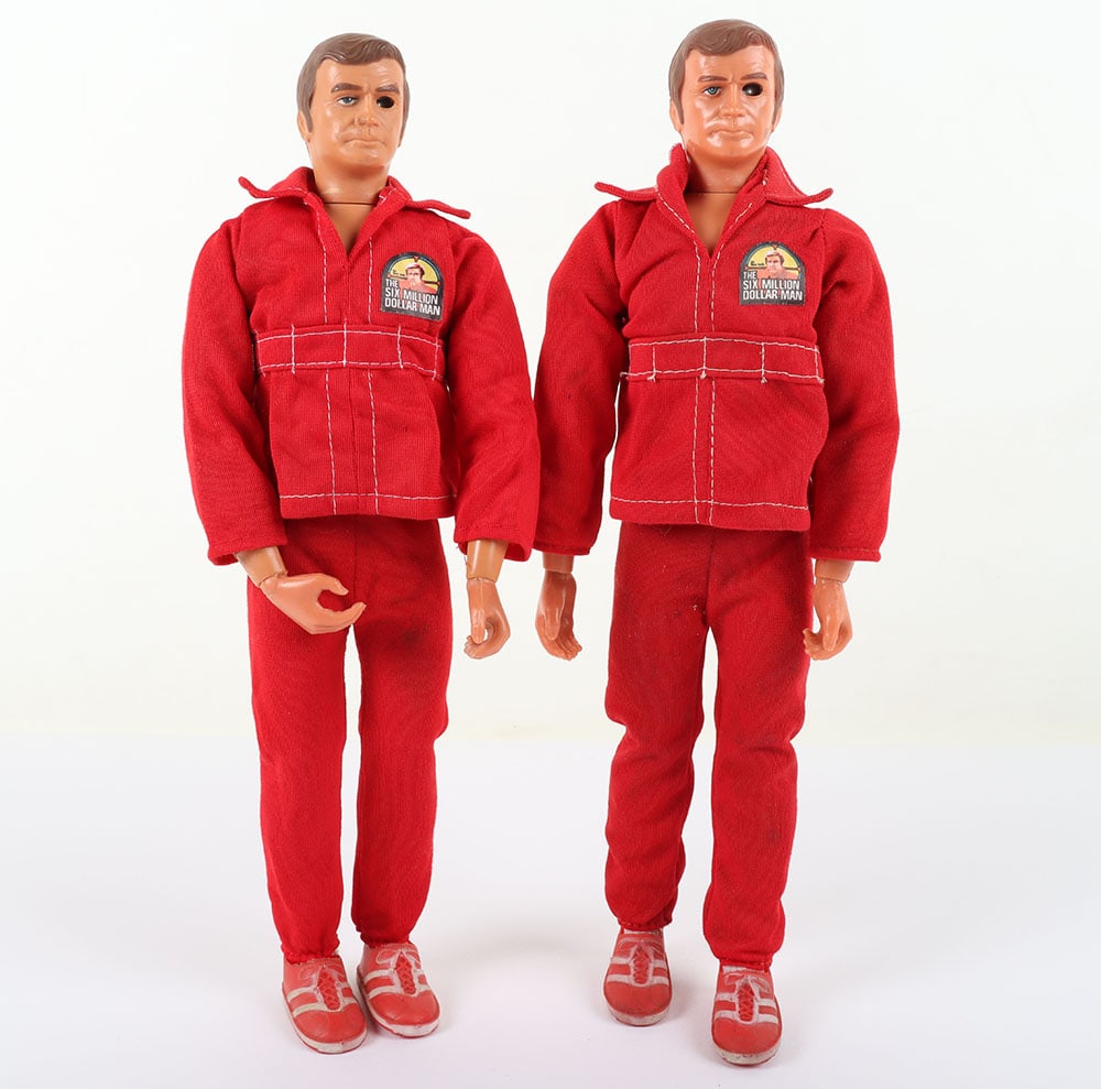 Two Loose Kenner Denys Fisher Steve Austin “The Six Million Dollar Man “ 12inch Dolls: Two Loose Kenner Denys Fisher Steve Austin “The Six Million Dollar Man “ 12inch Dolls, . both in good to excellent condition, one with rubber sleeve missing and one bionic module (2 items)