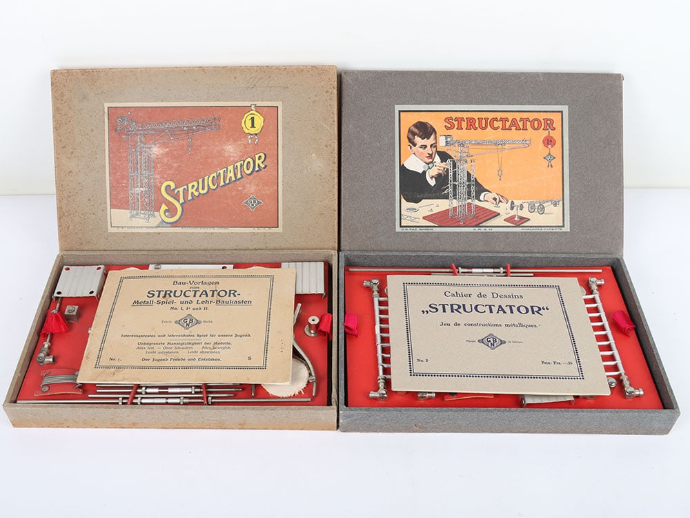 Bing boxed Structator sets 1 and 1A, circa 1920 (1 of 4)